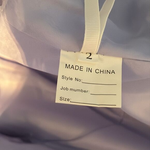 Women’s Purple Full Length Prom Party Dress Criss Cross Straps Leg Slit Size 2 - Picture 12 of 14